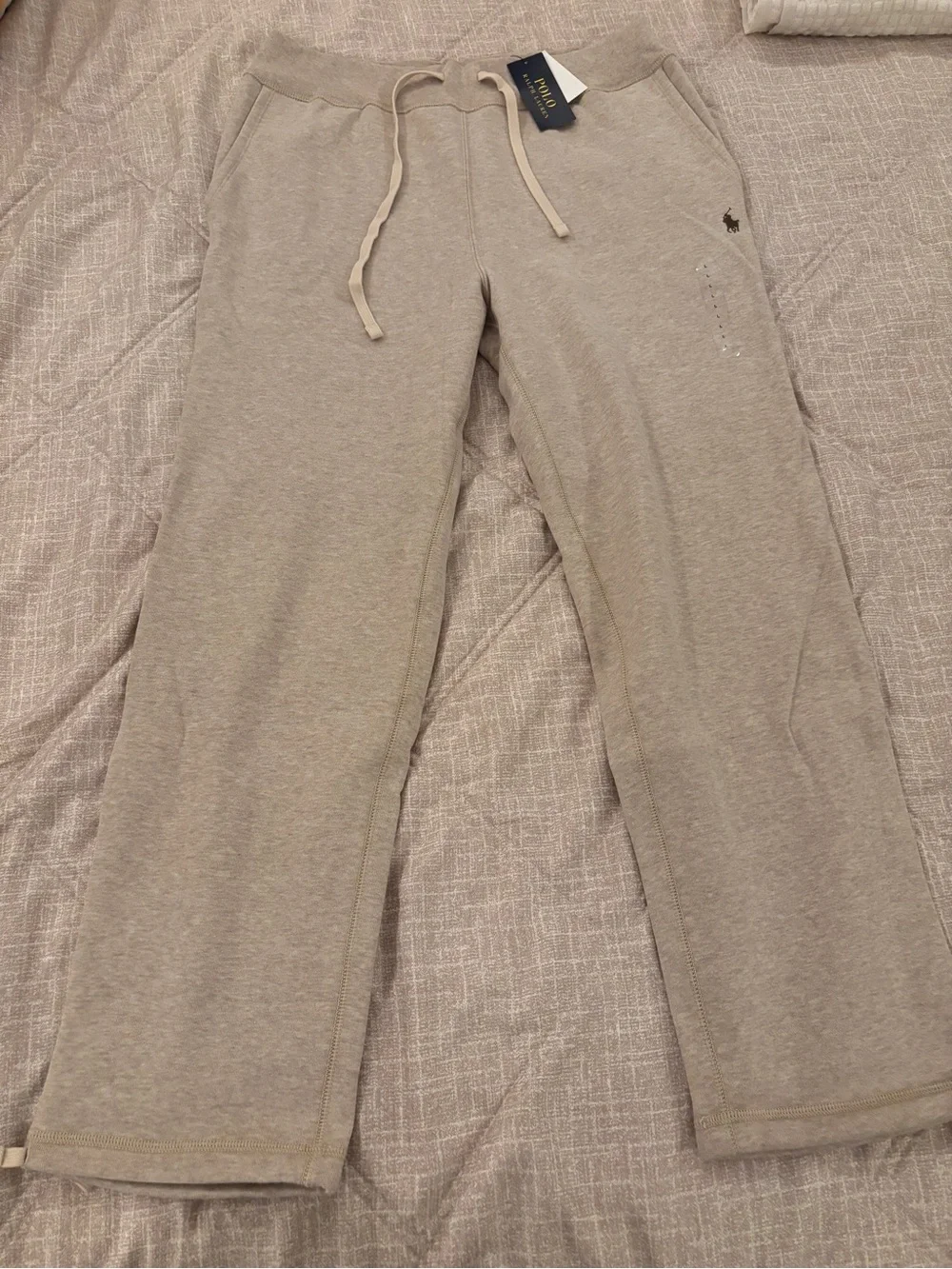 Polo Ralph Lauren: Beige Drawstring Sweatpants - Size L - NWT